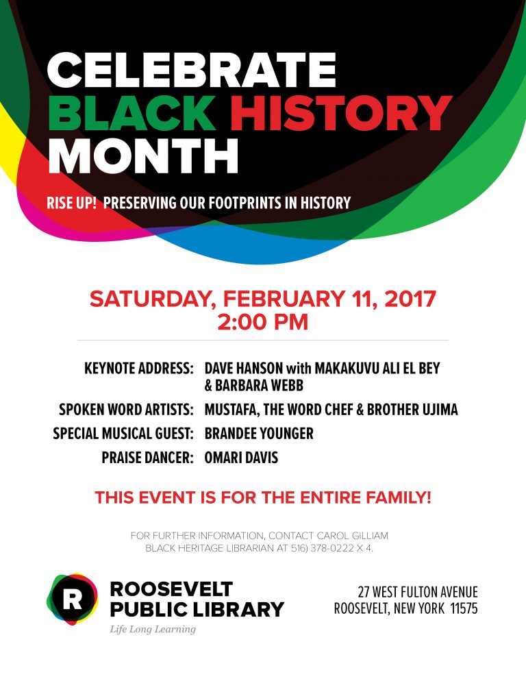 celebrating black heritage month Roosevelt Public Library